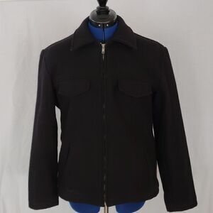 True
American Pineapple Clothing Company Large Black Wool Coat